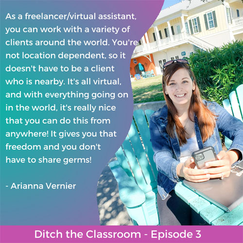 Replace your teaching income as a freelancer/virtual assistant